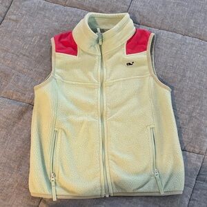 Vineyard Vines Kids Fleece Vest - Mint Green and Pink